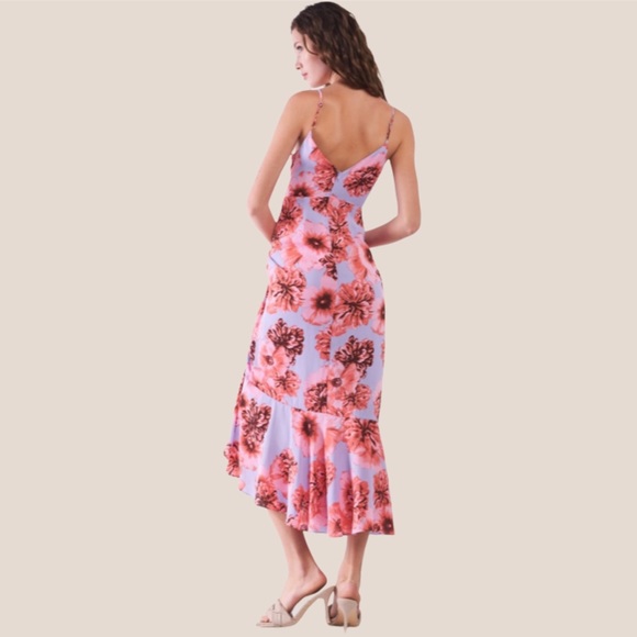 Floral Print Sleeveless Summer Midi Dress - Picture 3 of 9